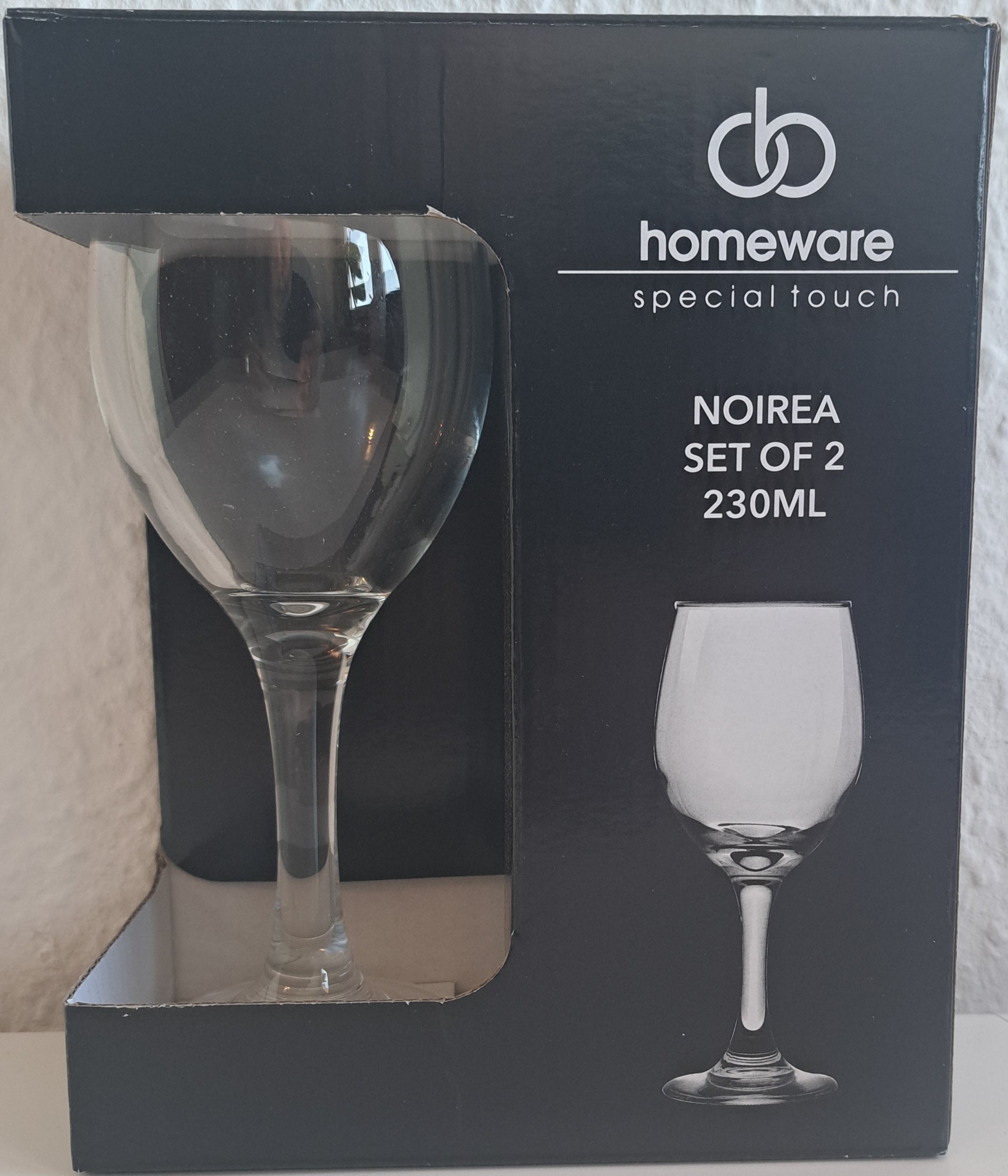 Homeware Special Touch Noirea Weinglas-Set je 230 ml