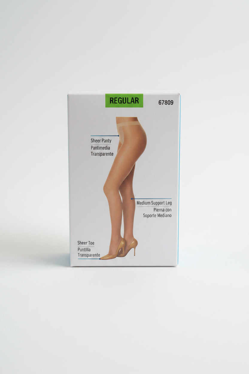 1 Paar L'eggs Leggs Sheer Energy Strumpfhose Größe A NUDE Mittlerer Halt
