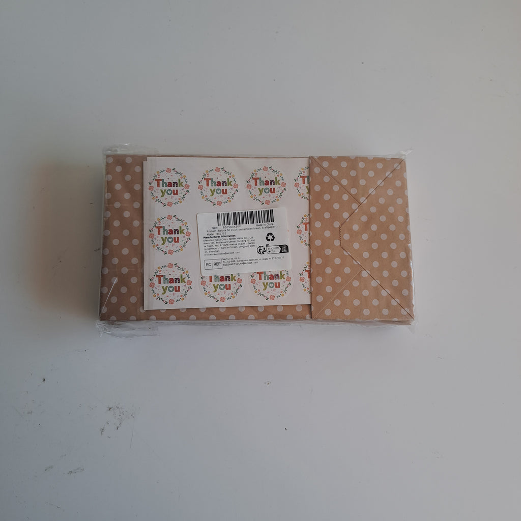Relota 50er Set Papiertüten aus hochwertigem Kraftpapier in Braun