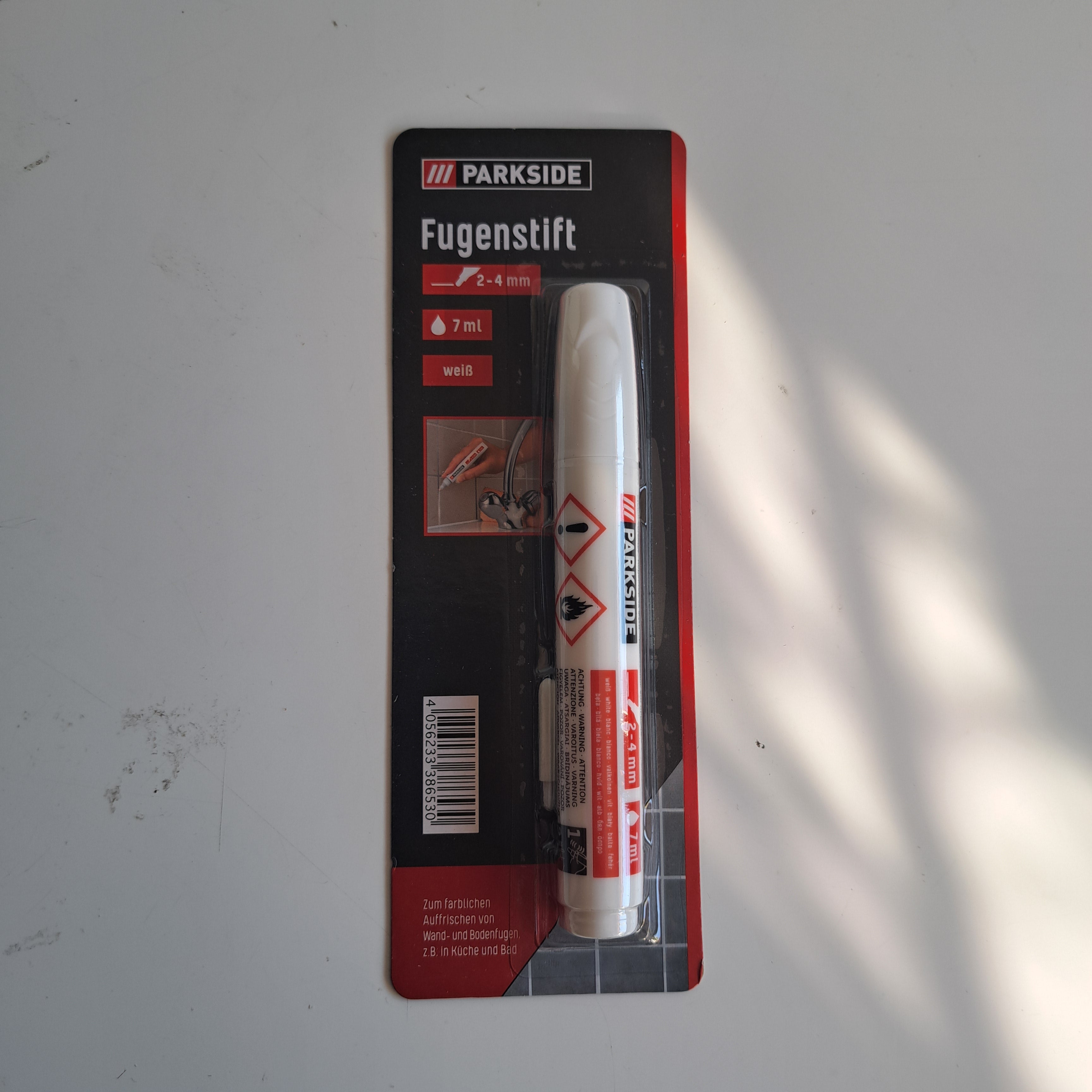 Parkside Fugenstift Fliesenstift Fugenweiß Fugen Weiß Schimmelentferner 7 ml