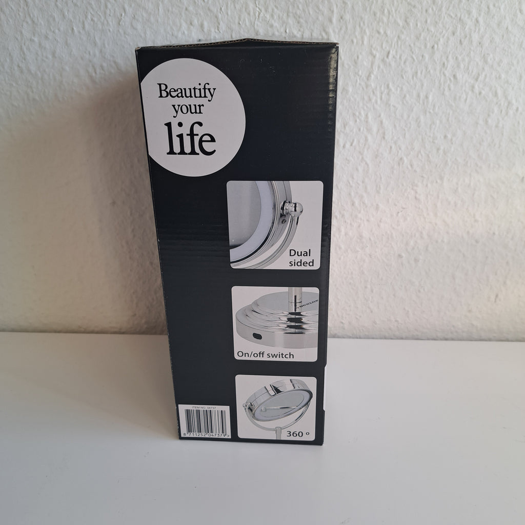 Dunlop LED-Schminkspiegel 15 cm Chrom