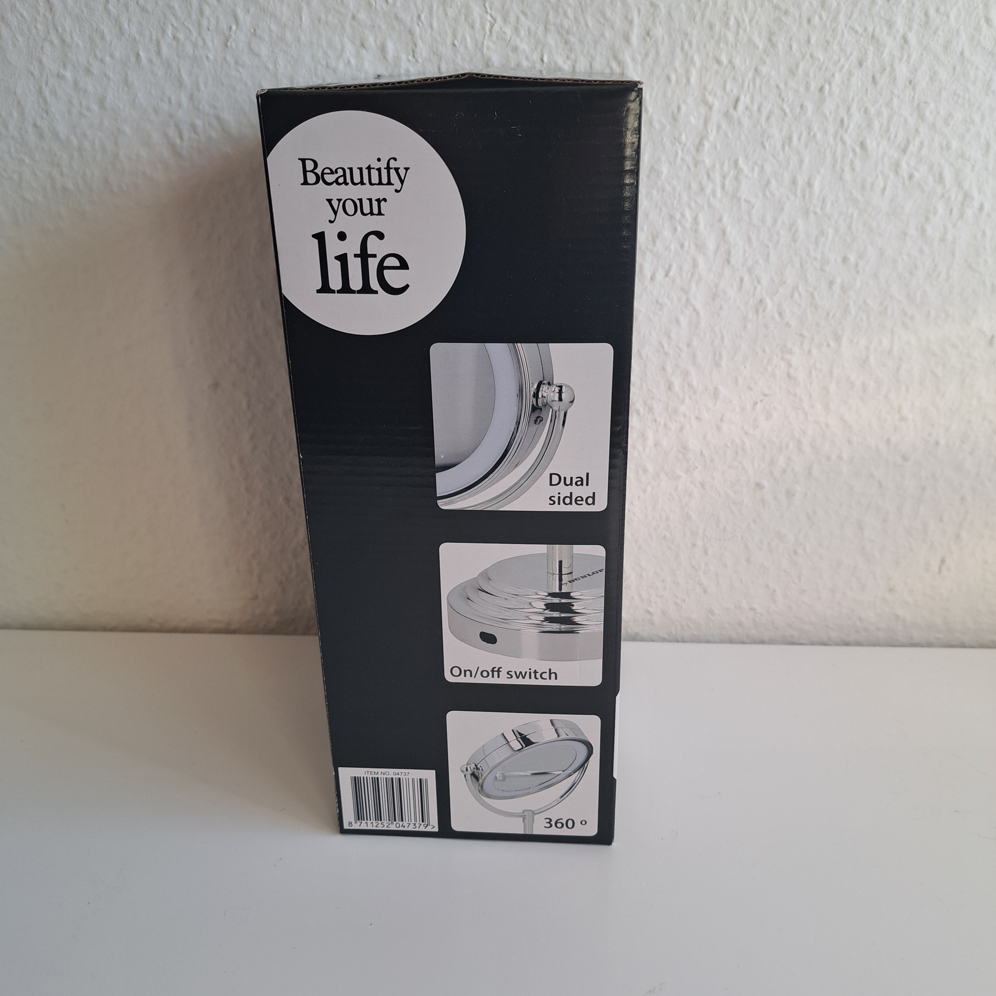 Dunlop LED-Schminkspiegel 15 cm Chrom
