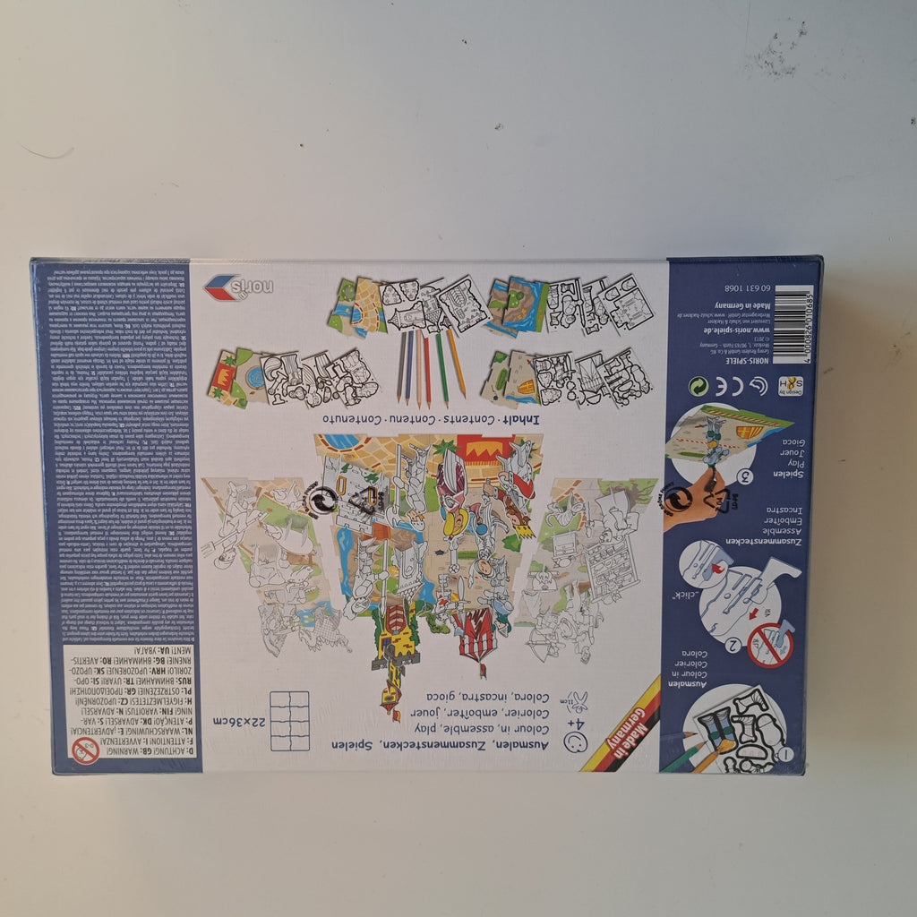 3D-Puzzle „Ritterburg“ zum Ausmalen und Malen mit Buntstiften (KREAPAPP)
