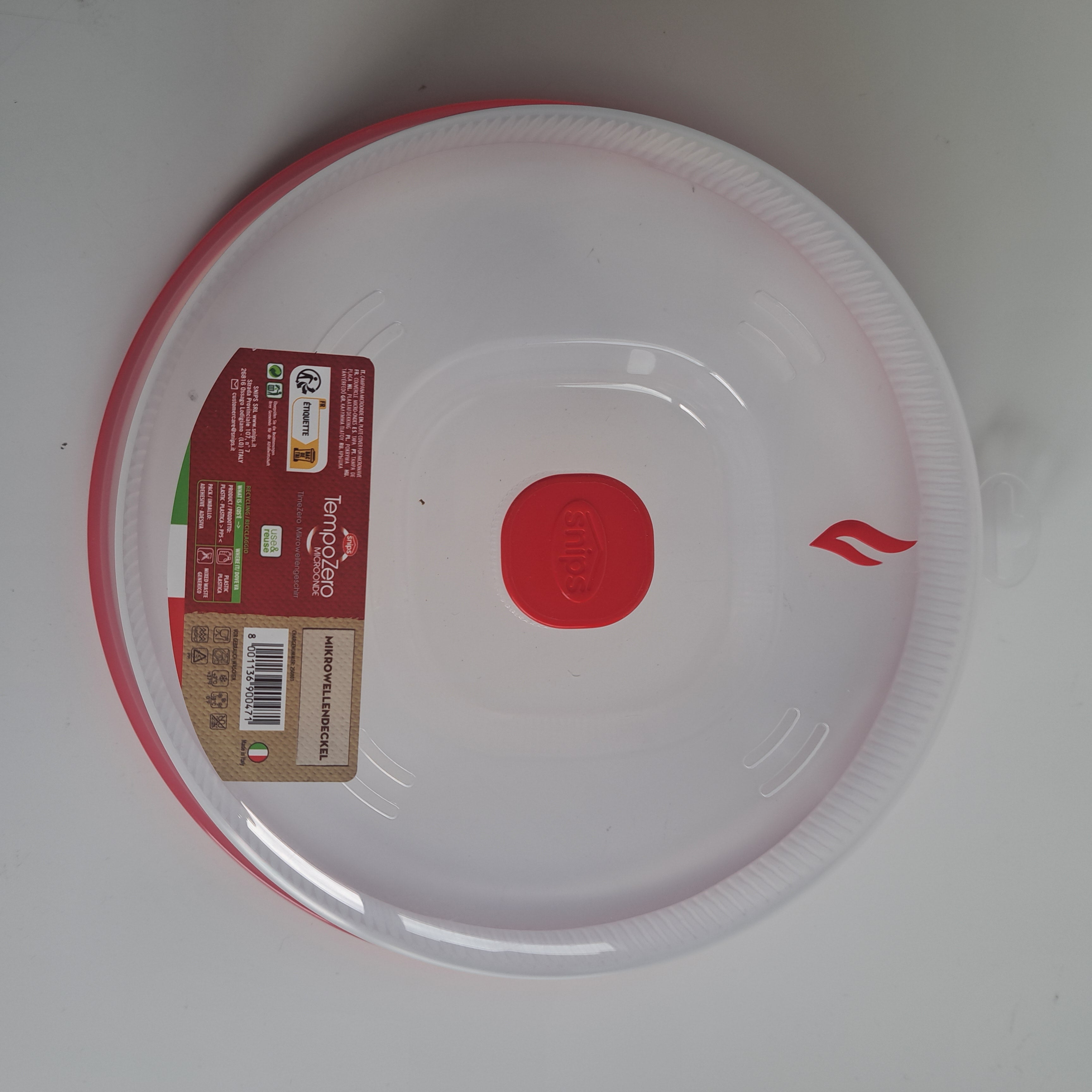 Snips Mikrowellen-Glocke Rot Plastik Abdeckung Küche Zubehör 706