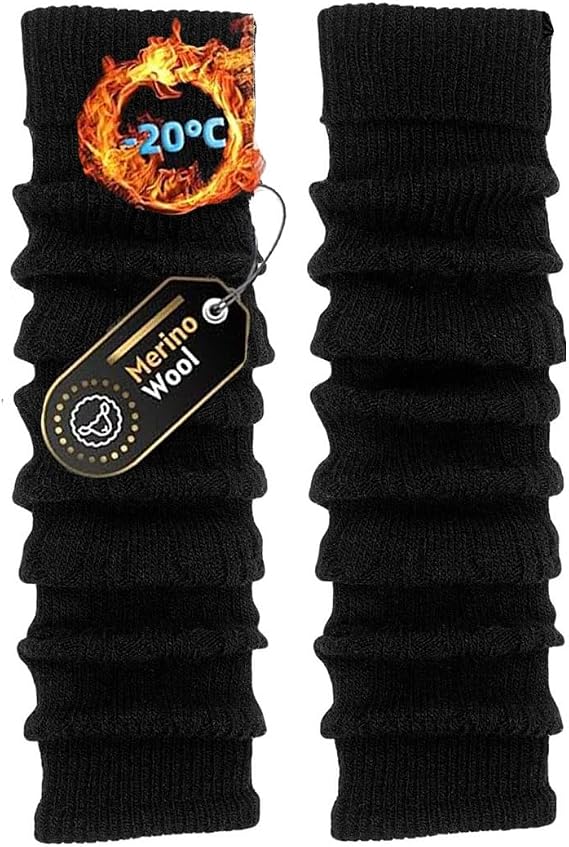 Warme Stulpen Damen mit Wolle - Weich, Flexibel. Beinstulpen Wolle Stulpen für Winter,