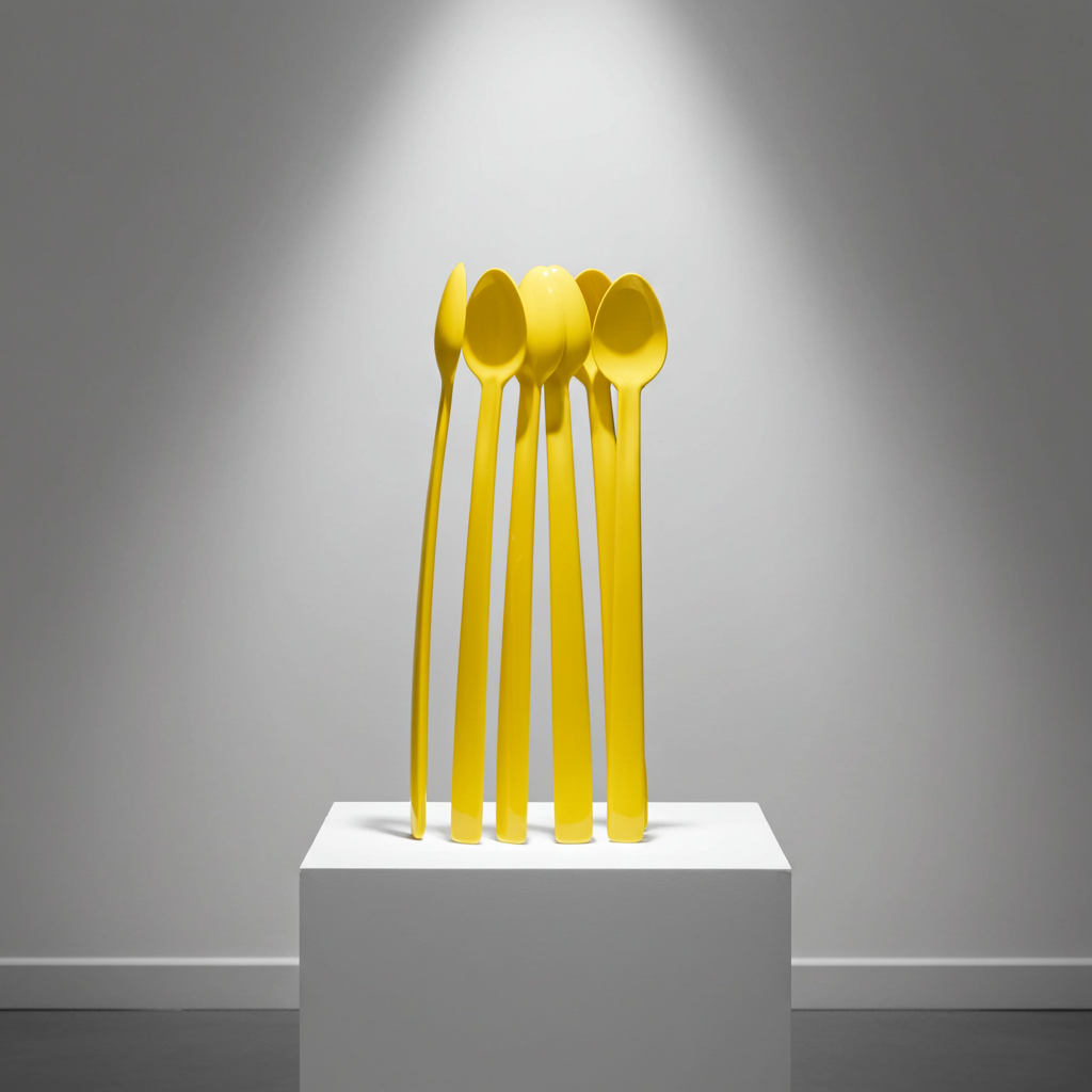 6 DDR Plastik Löffel