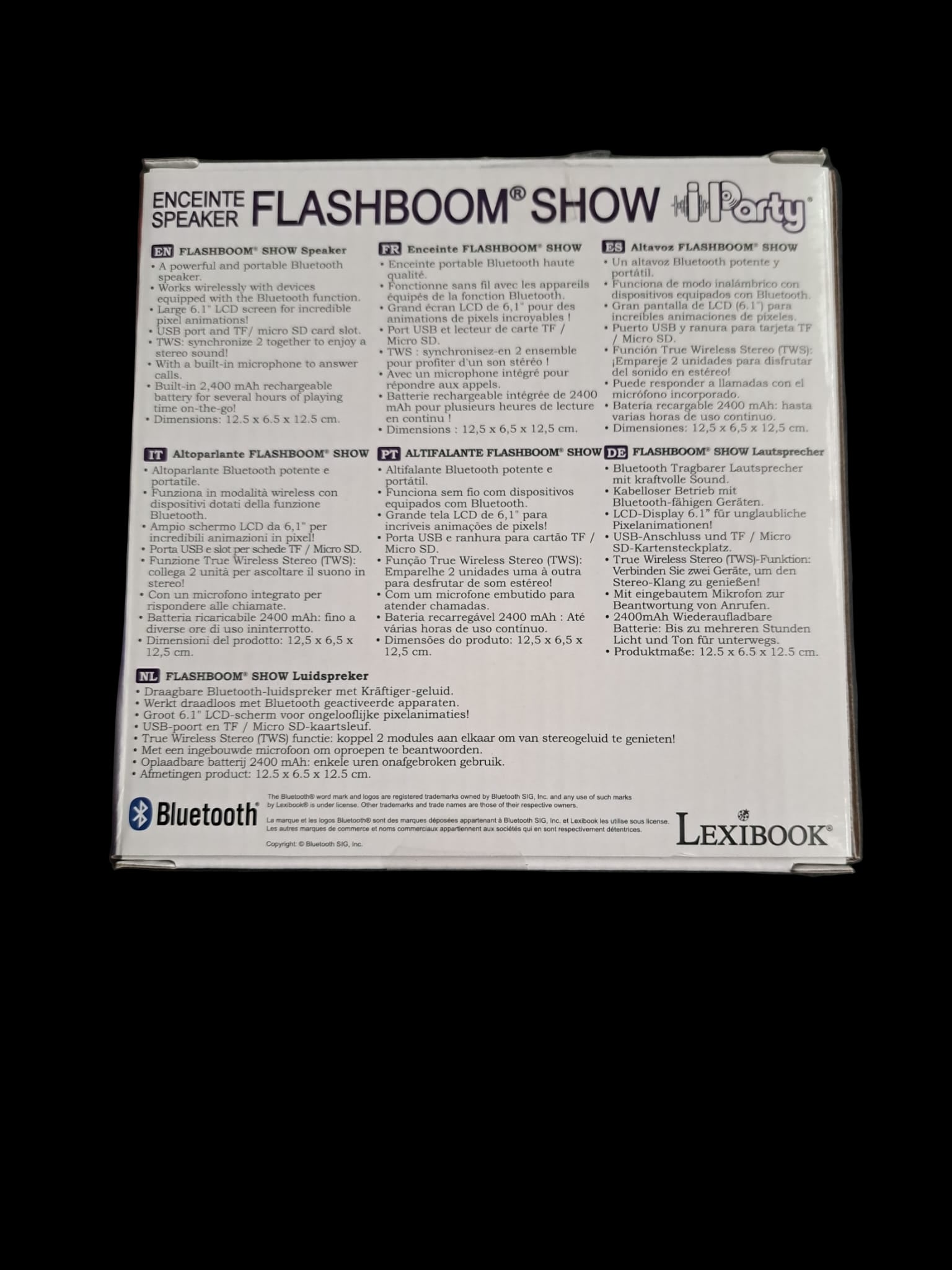 Lexibook Enceinte Speaker Flash Boom Show