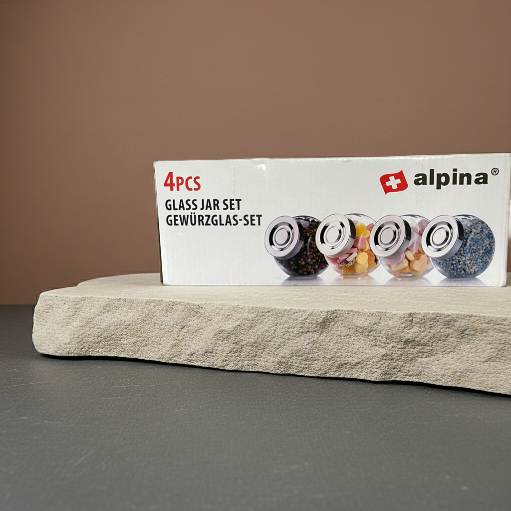 Alpina 4 teiliges Gewürzglas-Set