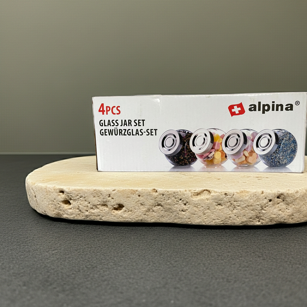 Alpina 4 teiliges Gewürzglas-Set