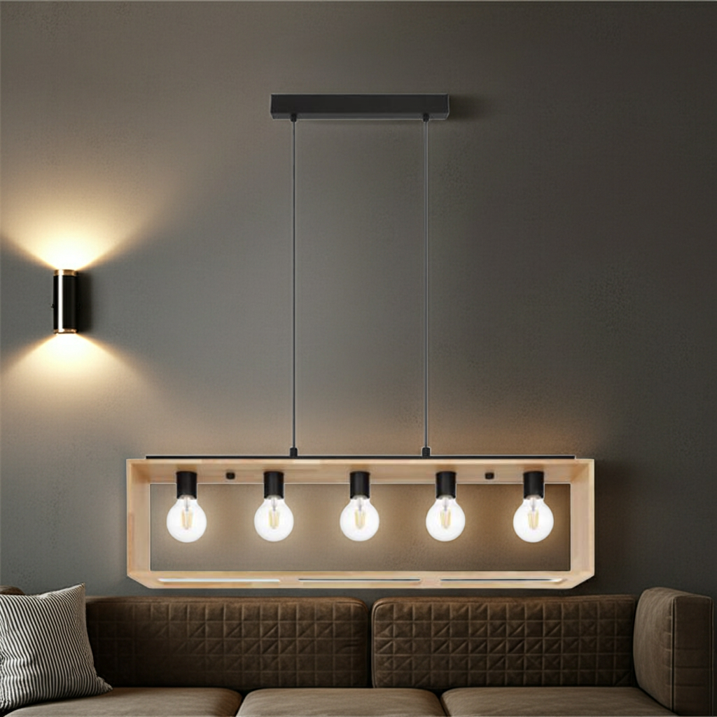 5 Flammige Deckenleuchte