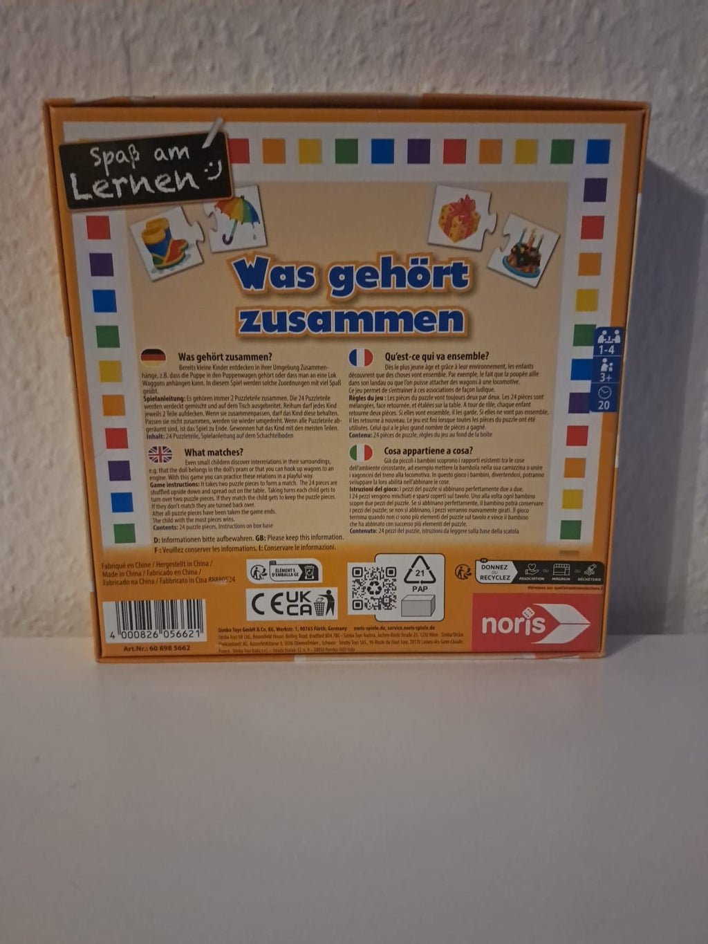 Was gehört zusammen? Memoryspiel