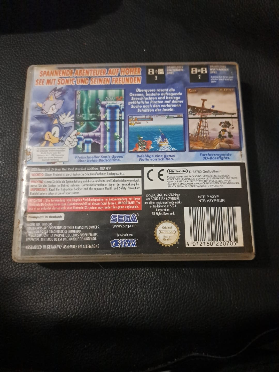 Sonic Rush Adventure Nintendo DS