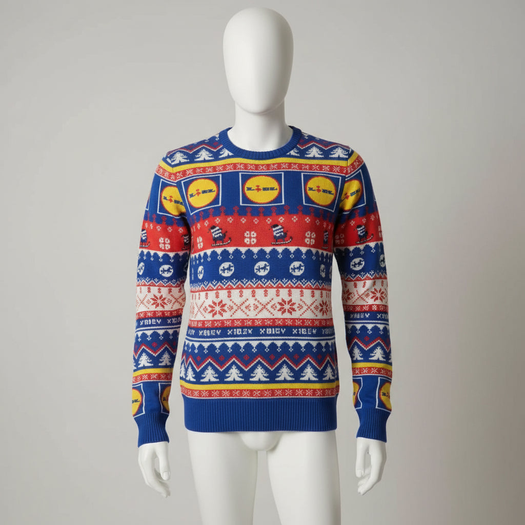 Livergy Pull De Noel Pullover mit Lidl-Aufdruck Größe M