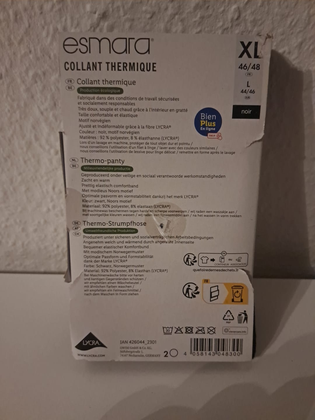 Esmara Thermostrumphose Damen Größe L