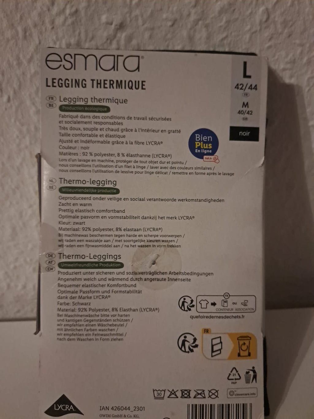 Esmara Thermo Leggins Größe M