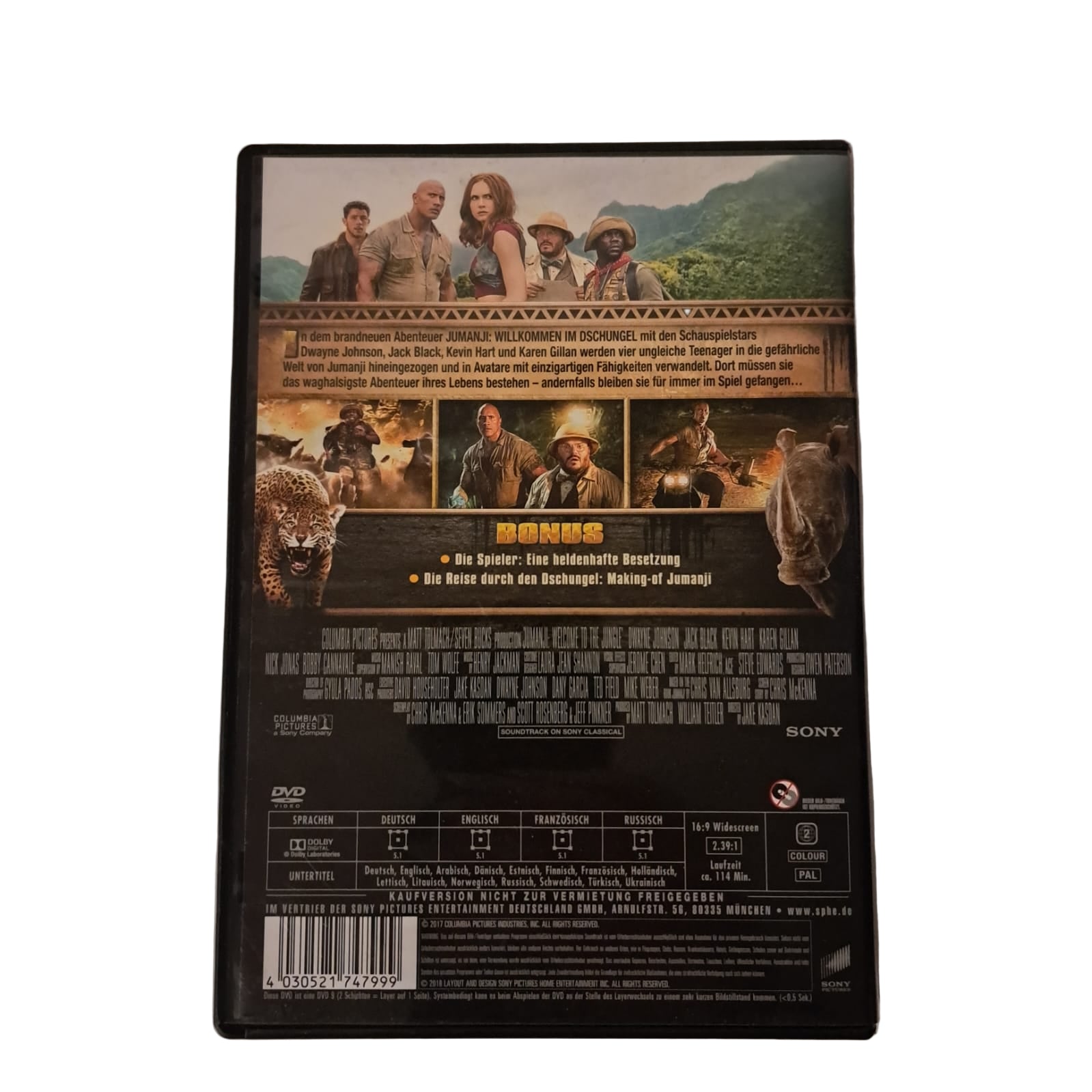 Jumanji Wilkommen im Dschungel DVD
