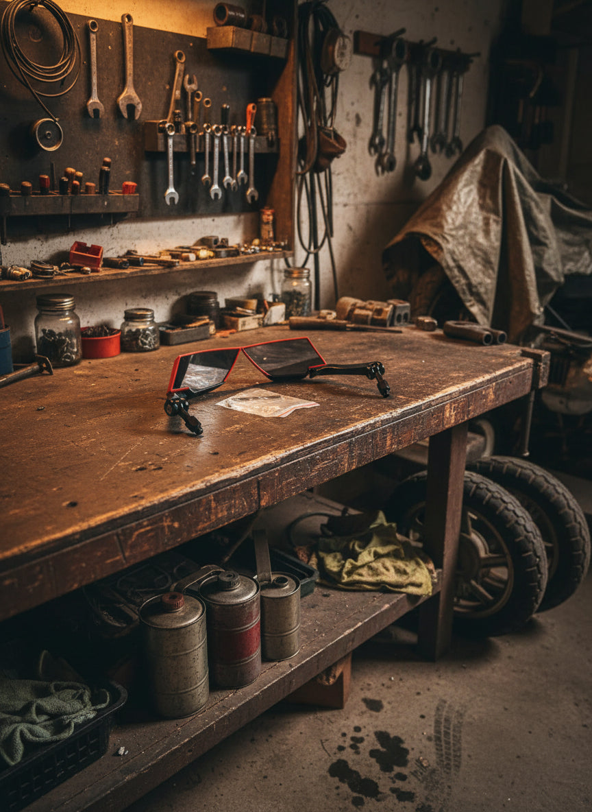Roller Spiegel Farbe Rot