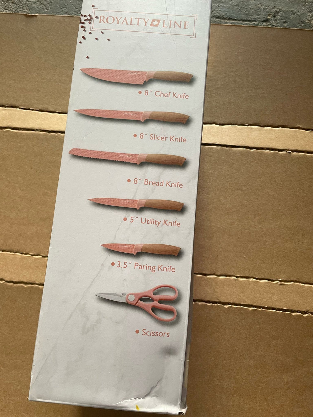 Pinkes Küchenmesser-Set 7 teilig
