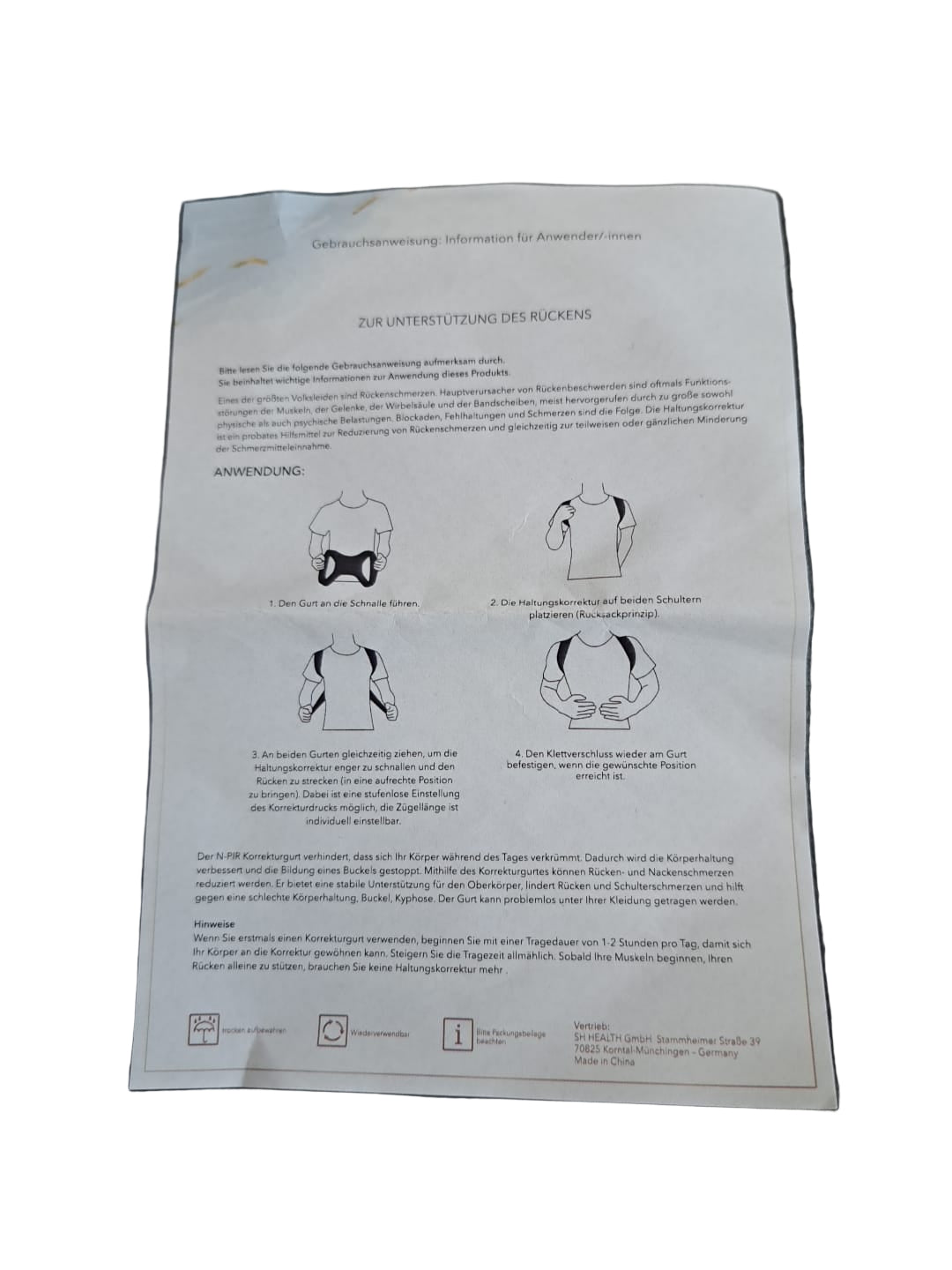 Elavedo Haltungskorrektur zur Unterstützung des Rückens