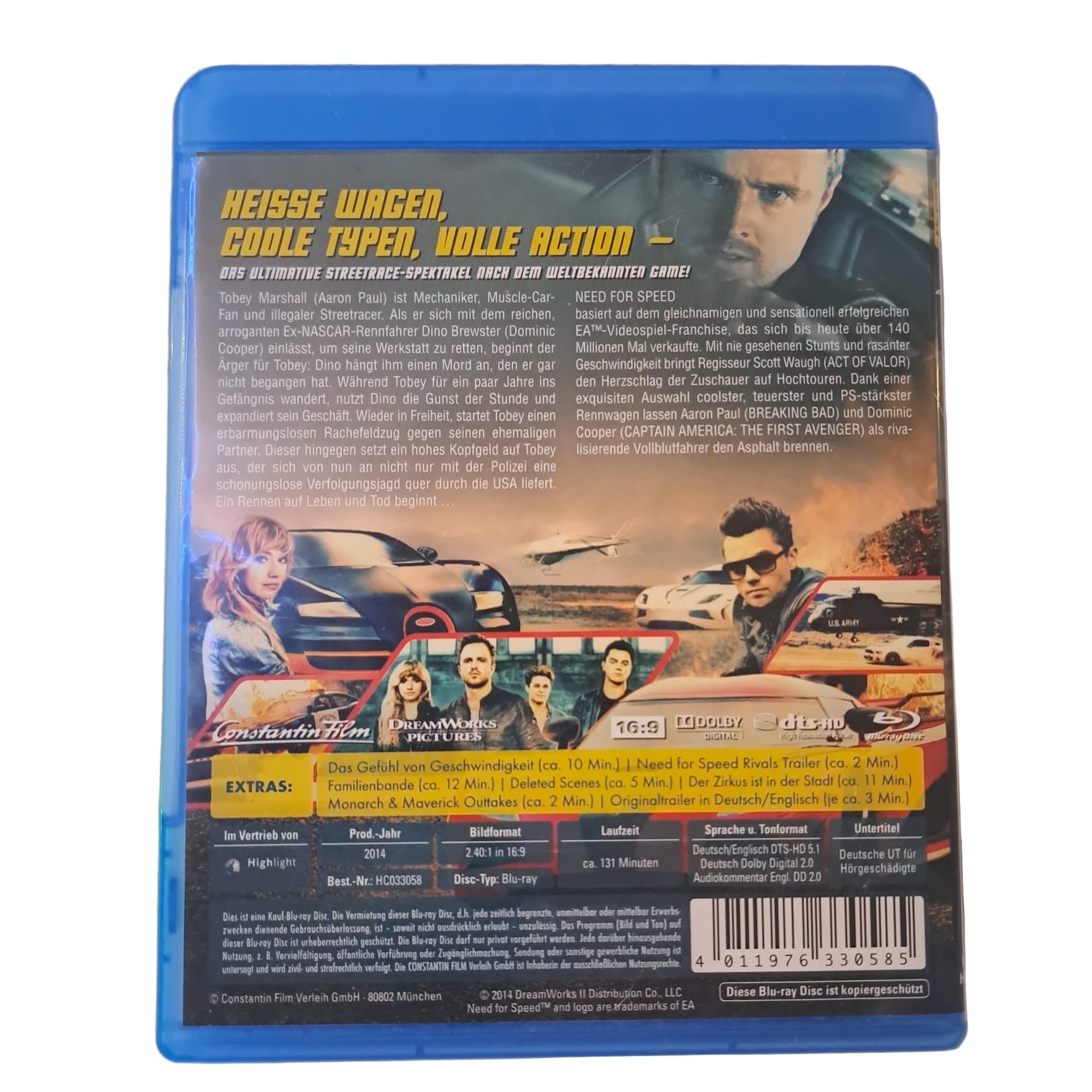 Need for Speed Bluray