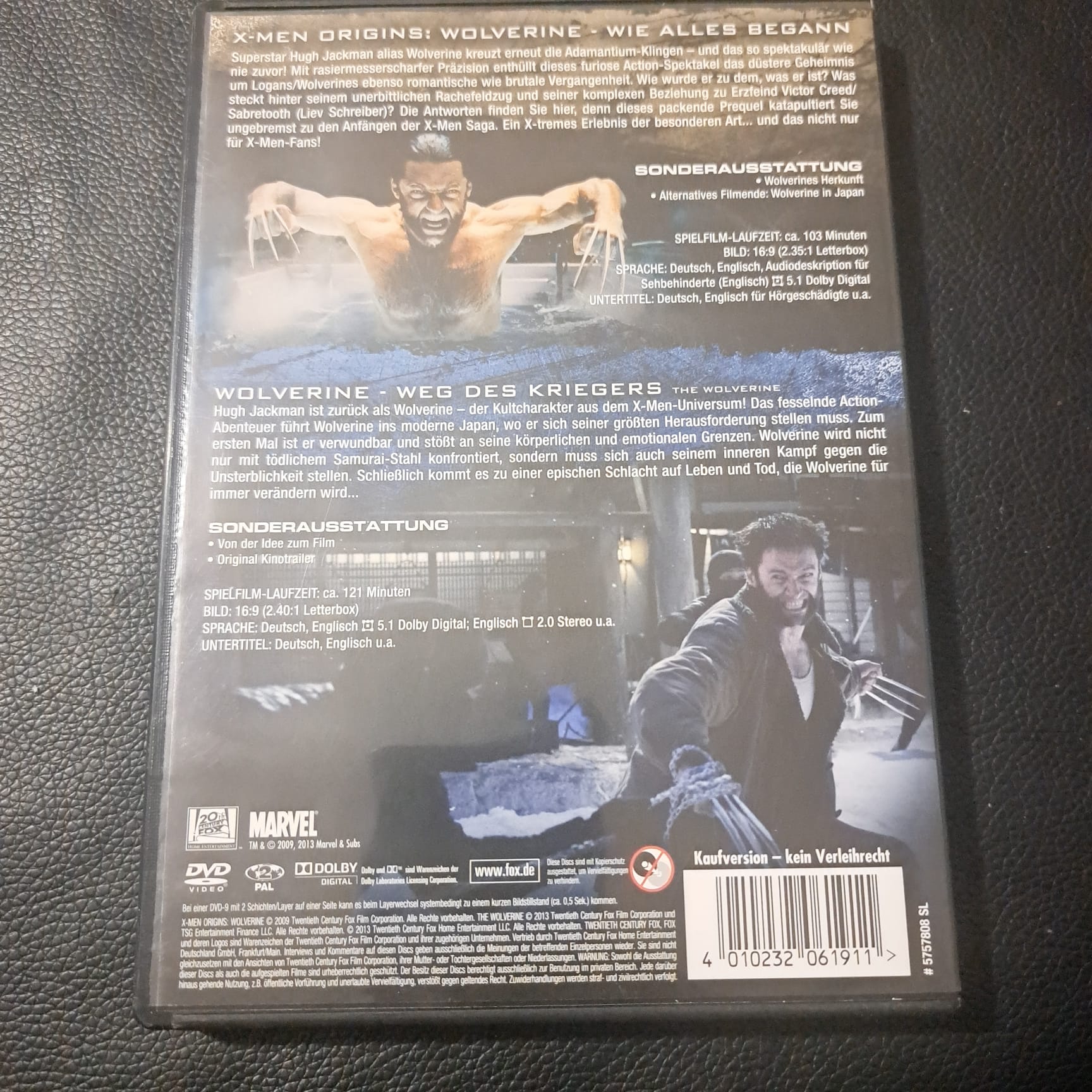 X-Men Origins Wolverine wie alles Begann Extended Version / Wolverine Weg des Kriegers 2 Filme