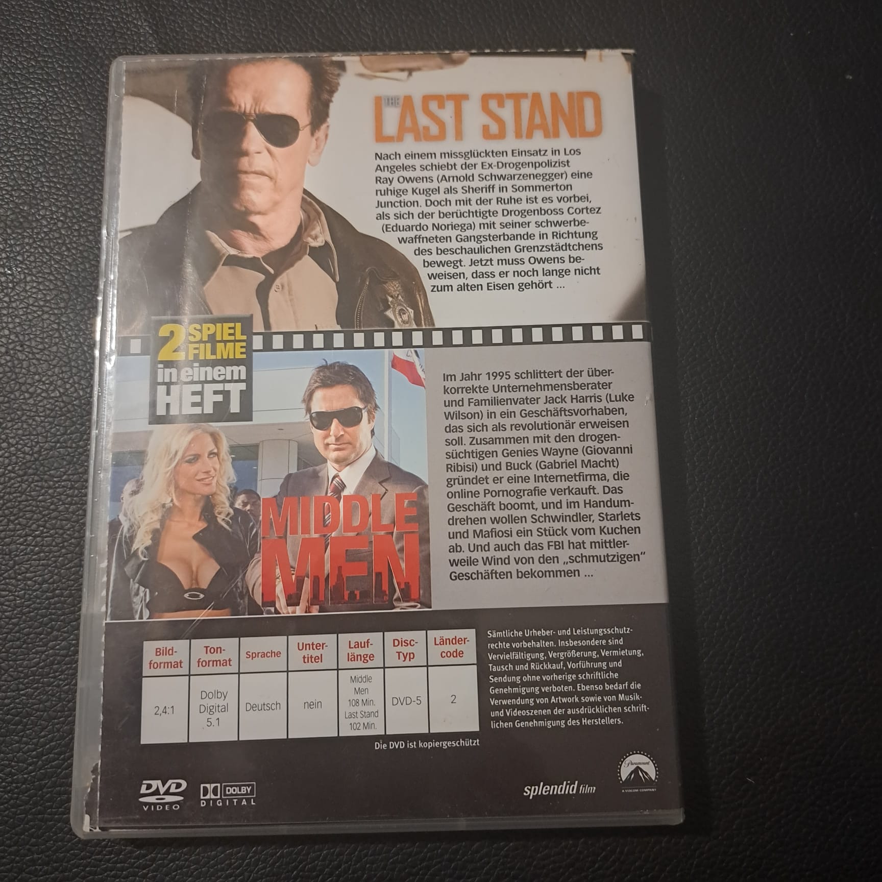 Last Stand & Middle Men 2 Filme auf einer DVD