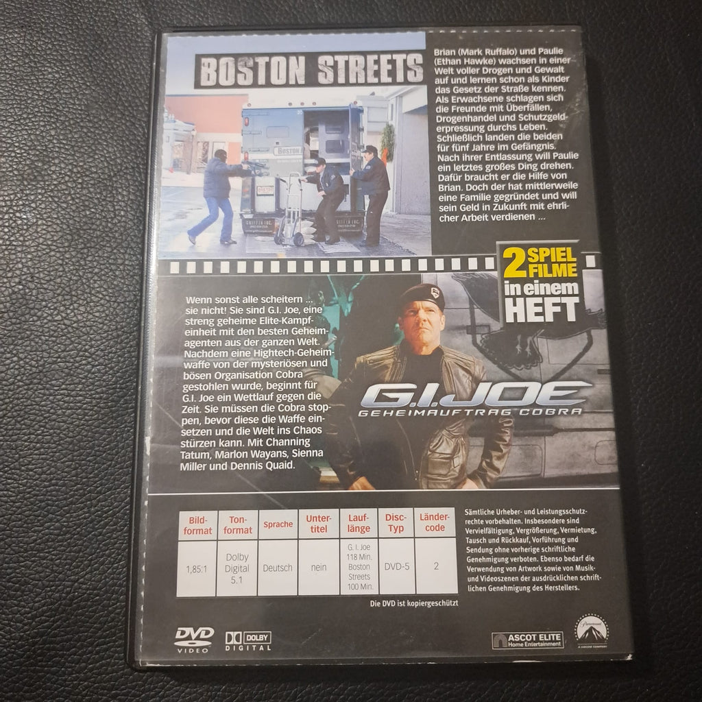 Boston Streets & G.I. Joe Geheimauftrag Cobra 2 Filme auf einer DVD