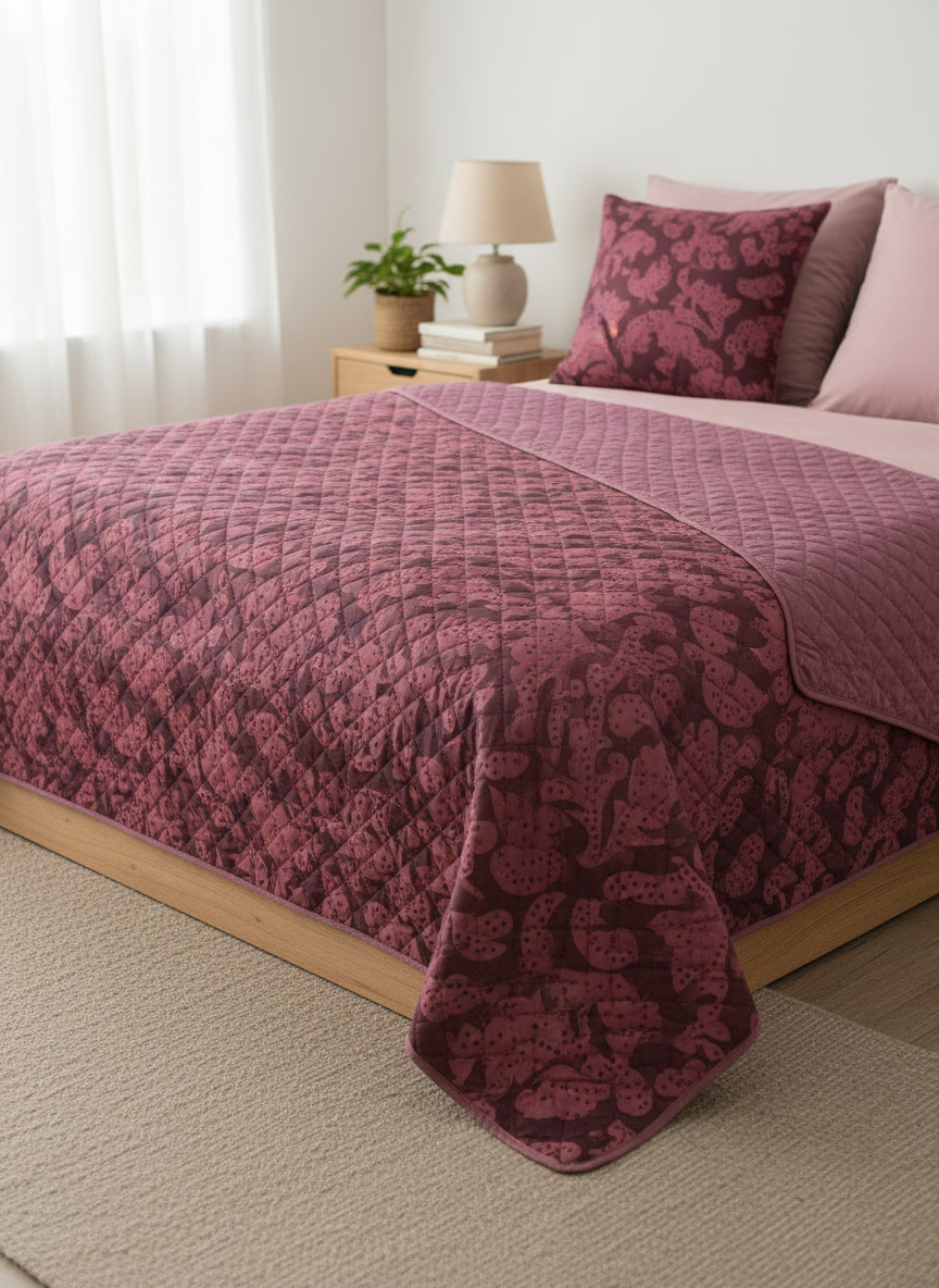 Tagesdecke XXL Rot mit Wendefunktion