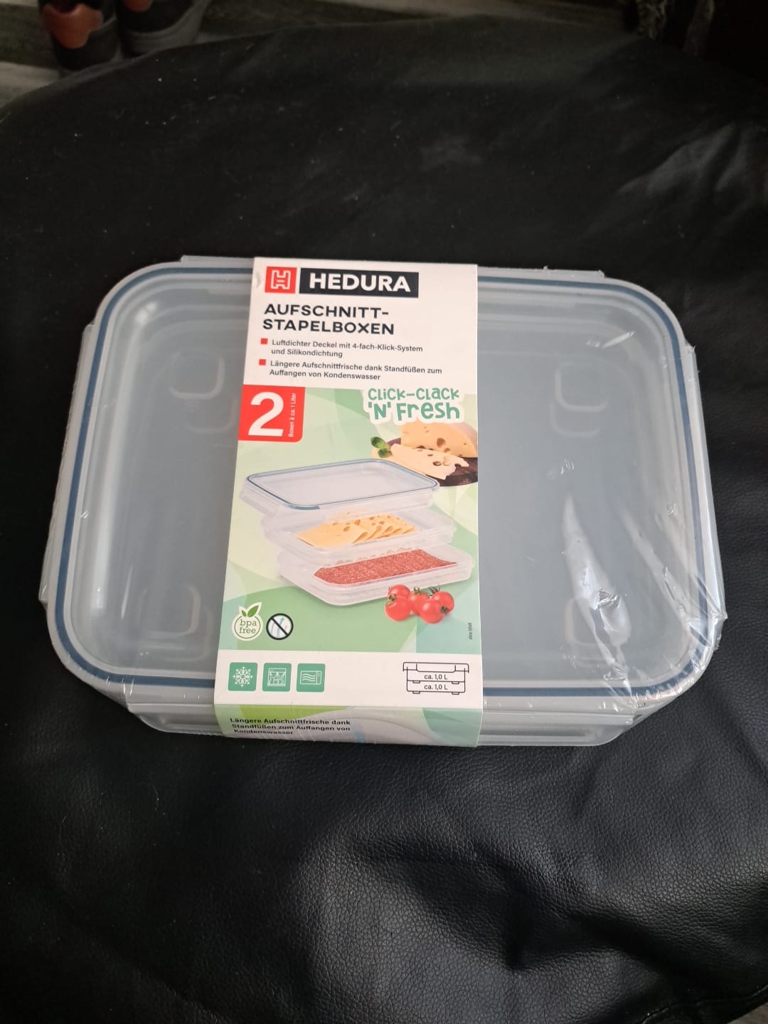 Hedura Aufschnitt-Stapelboxen 2er-Set