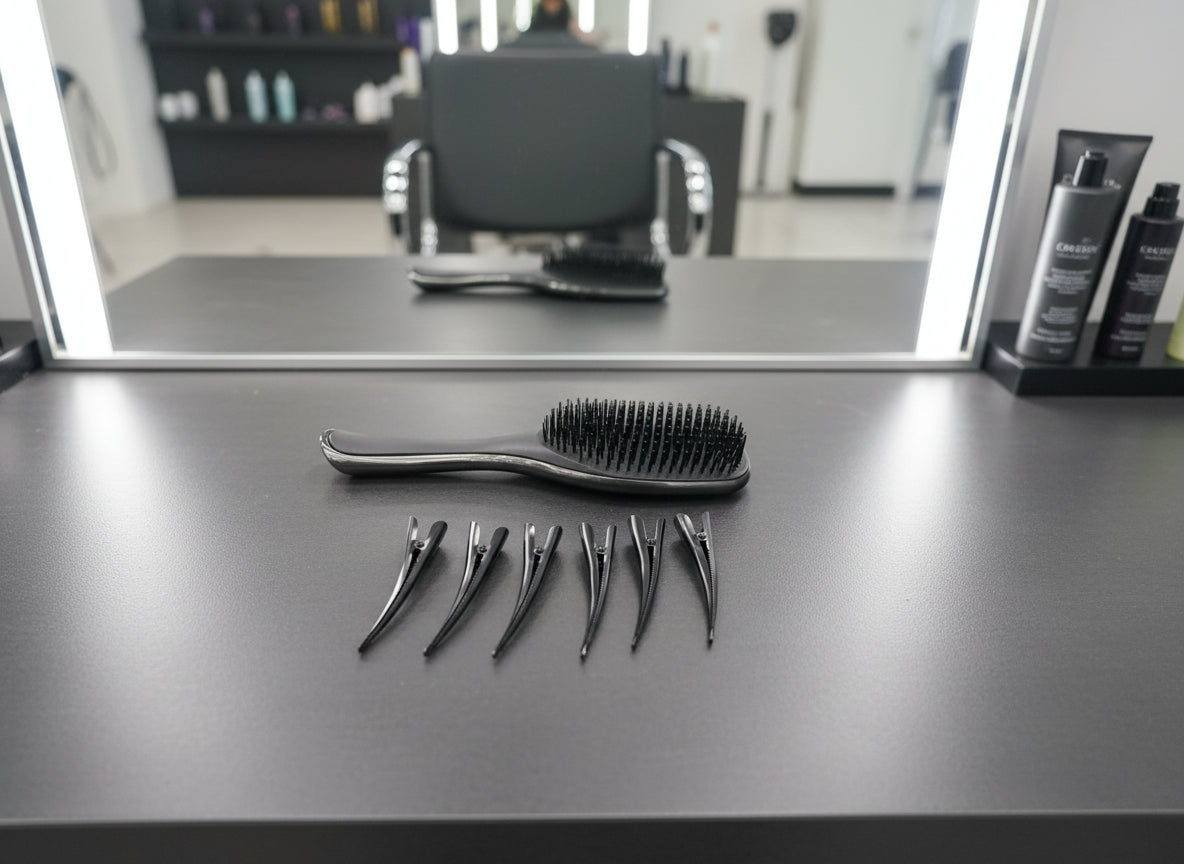 Elavedo Haarbürste und 6 Haargummis