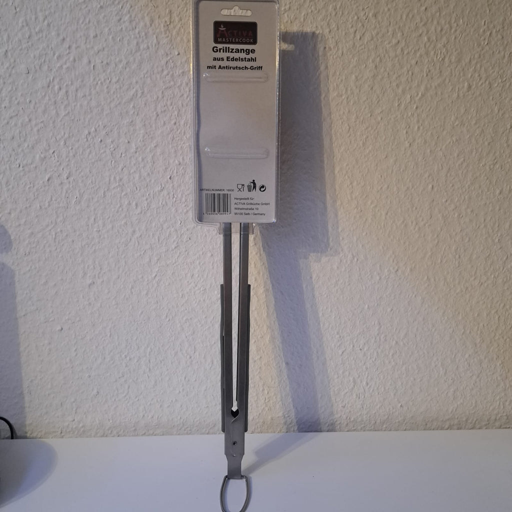 Grillzange aus Edelstahl mit Antirutsch-Griff
