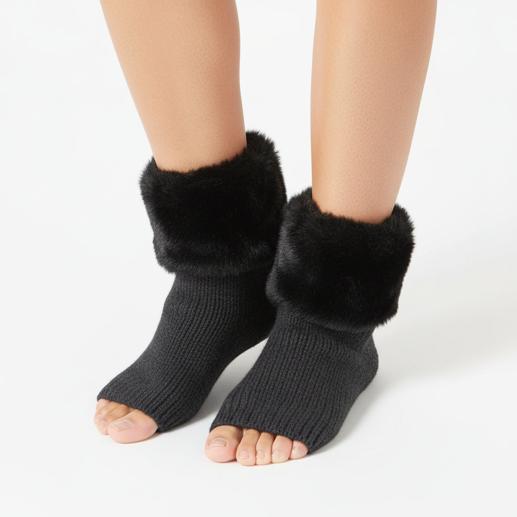 Stiefelmanschetten mit Pelz für Damen