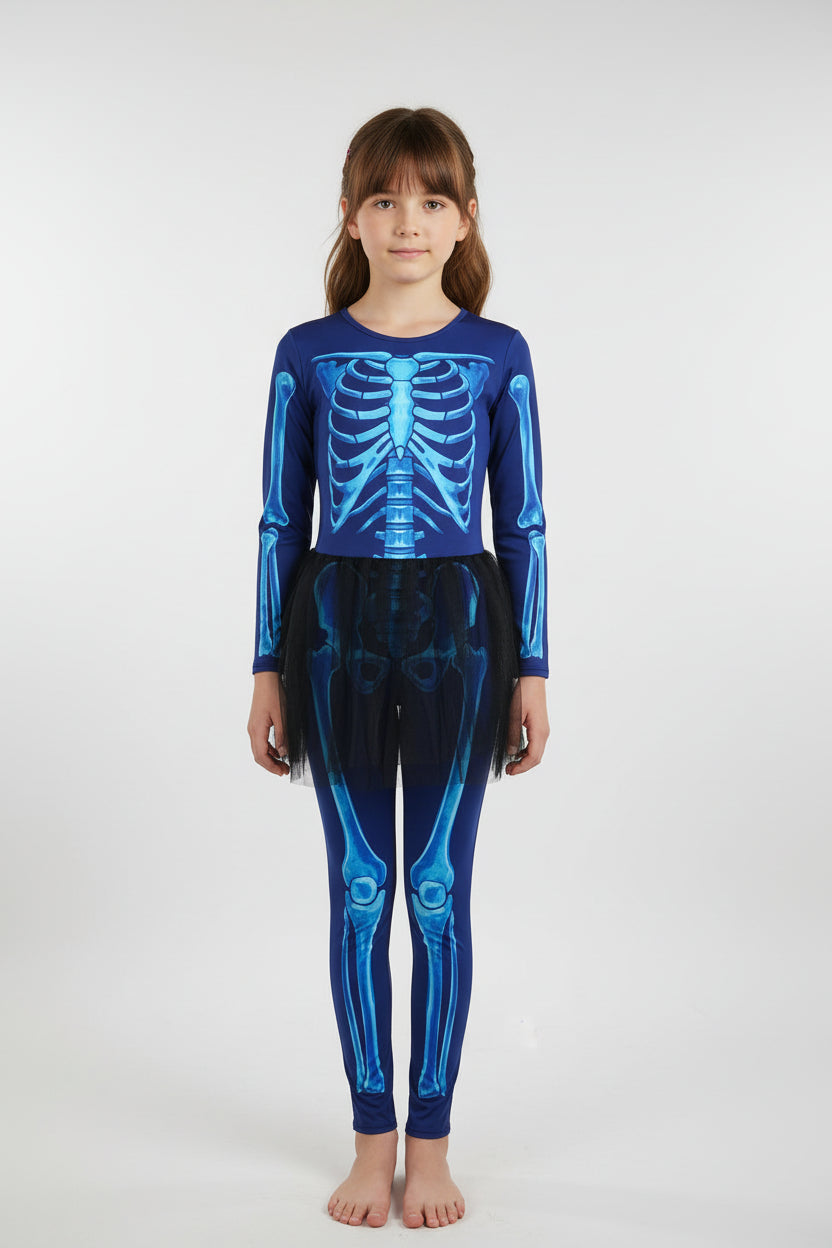 Halloween-Köstüm Skelet  für Mädchen Größ 122 / 128