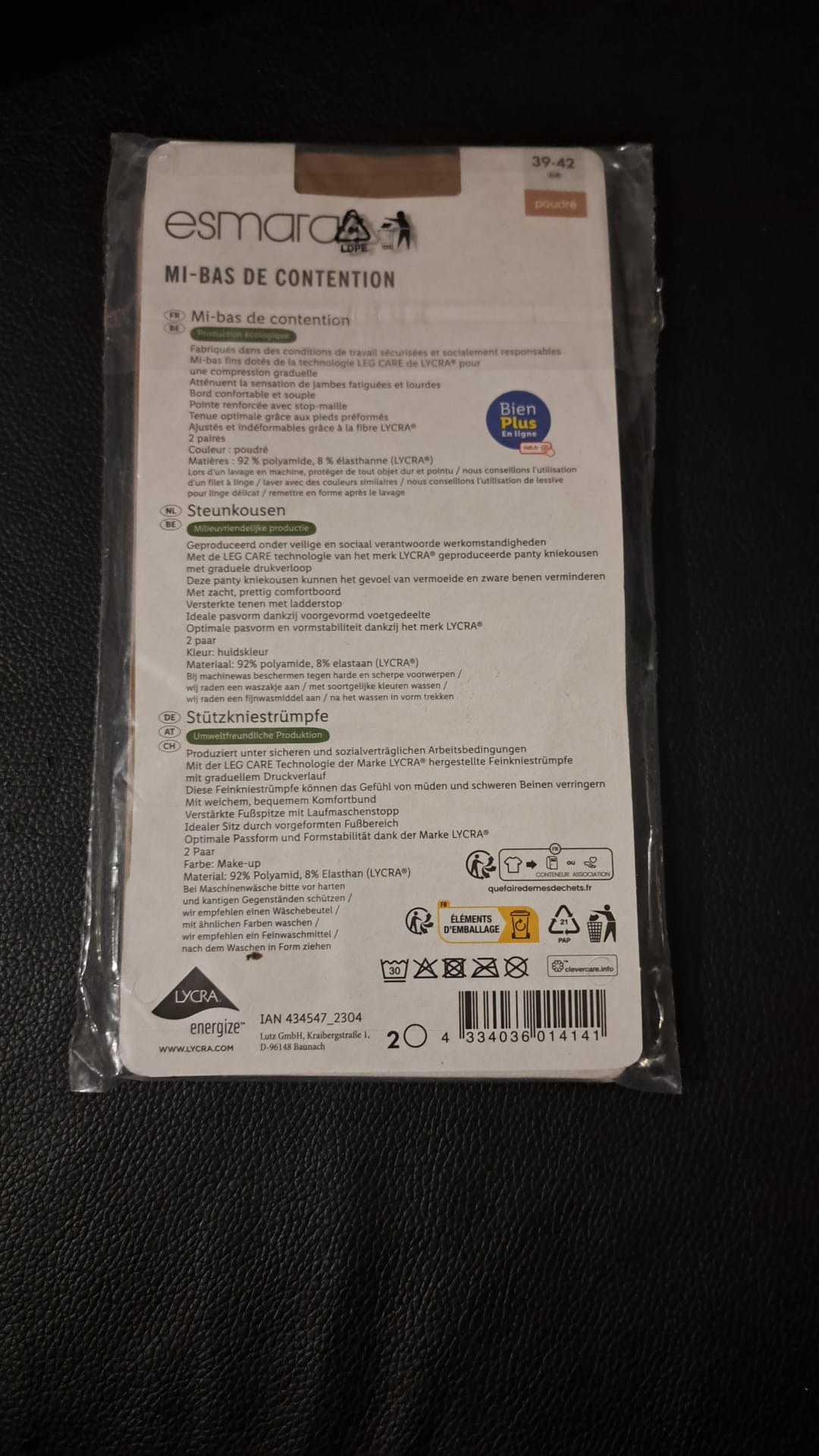 Esmara Vital 40 Damen Feinstrümpfe Größe 39 - 42 2er-Set