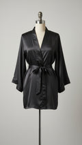 Esmara Kimono Satin Schwarz Damen Größe S