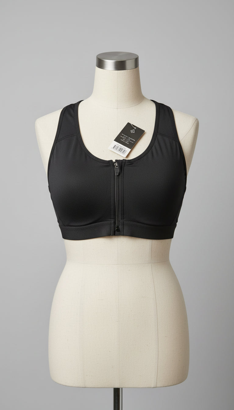 Crivit BH-Schwarz mit Reisverschluss vorn Größe 85B