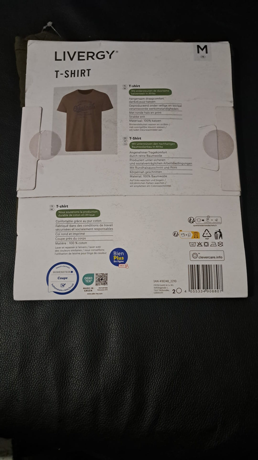Livergy Basic T-Shirt für Herren Größe M