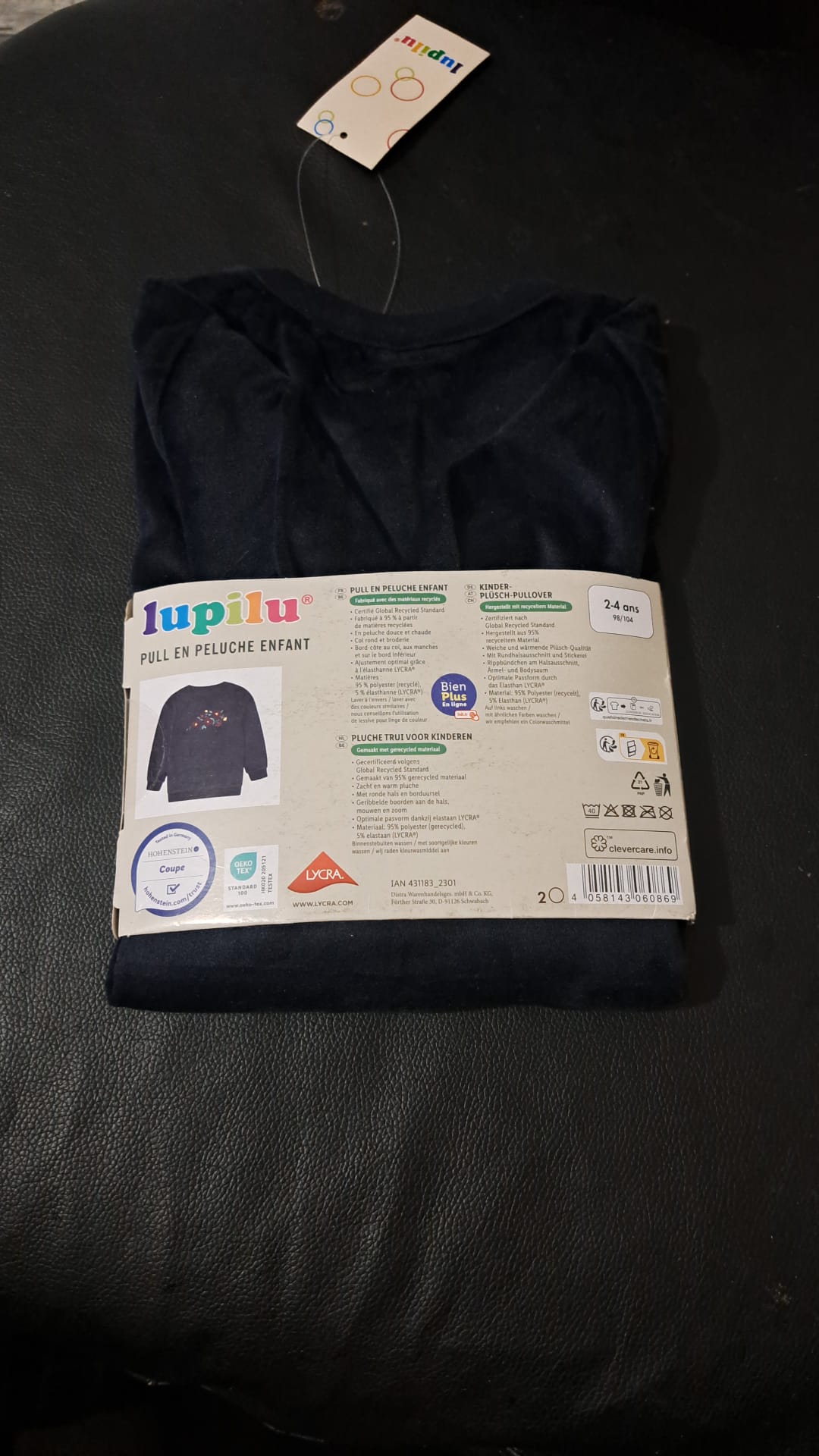Lupilu Mädchenpullover Dunkel Lila Größe 98 / 104