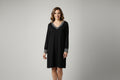 Damen Langarm Mesh Schwarz