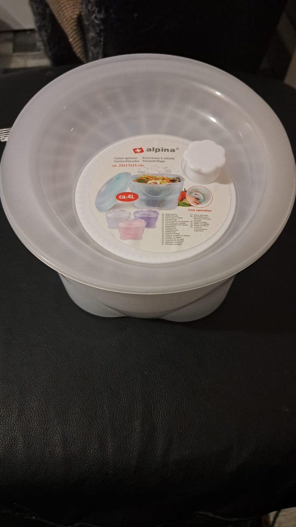 Alpina Salatschleuder ca. 22x17x15 cm Fassungsvermögen ca. 4L