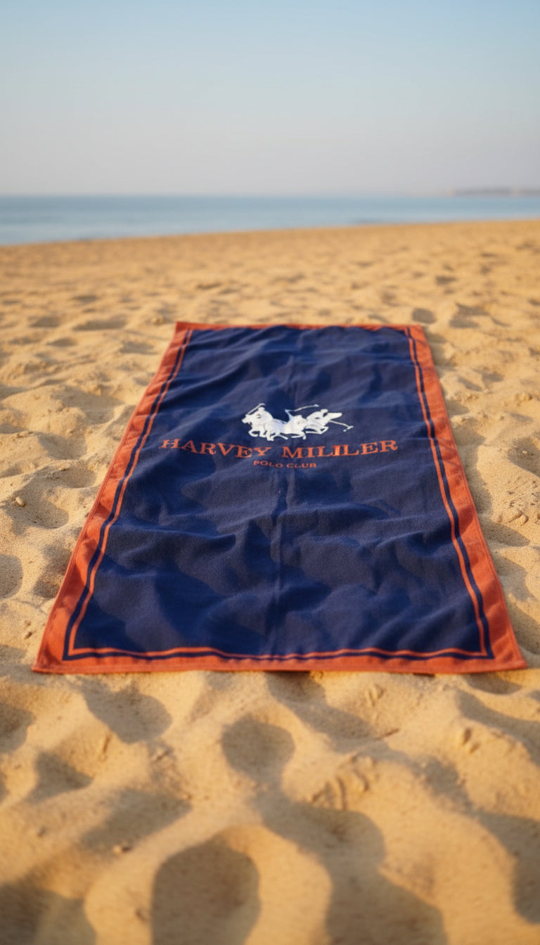 Harvey Miller Strandtuch 70x140 cm inkl. Sportbeutel