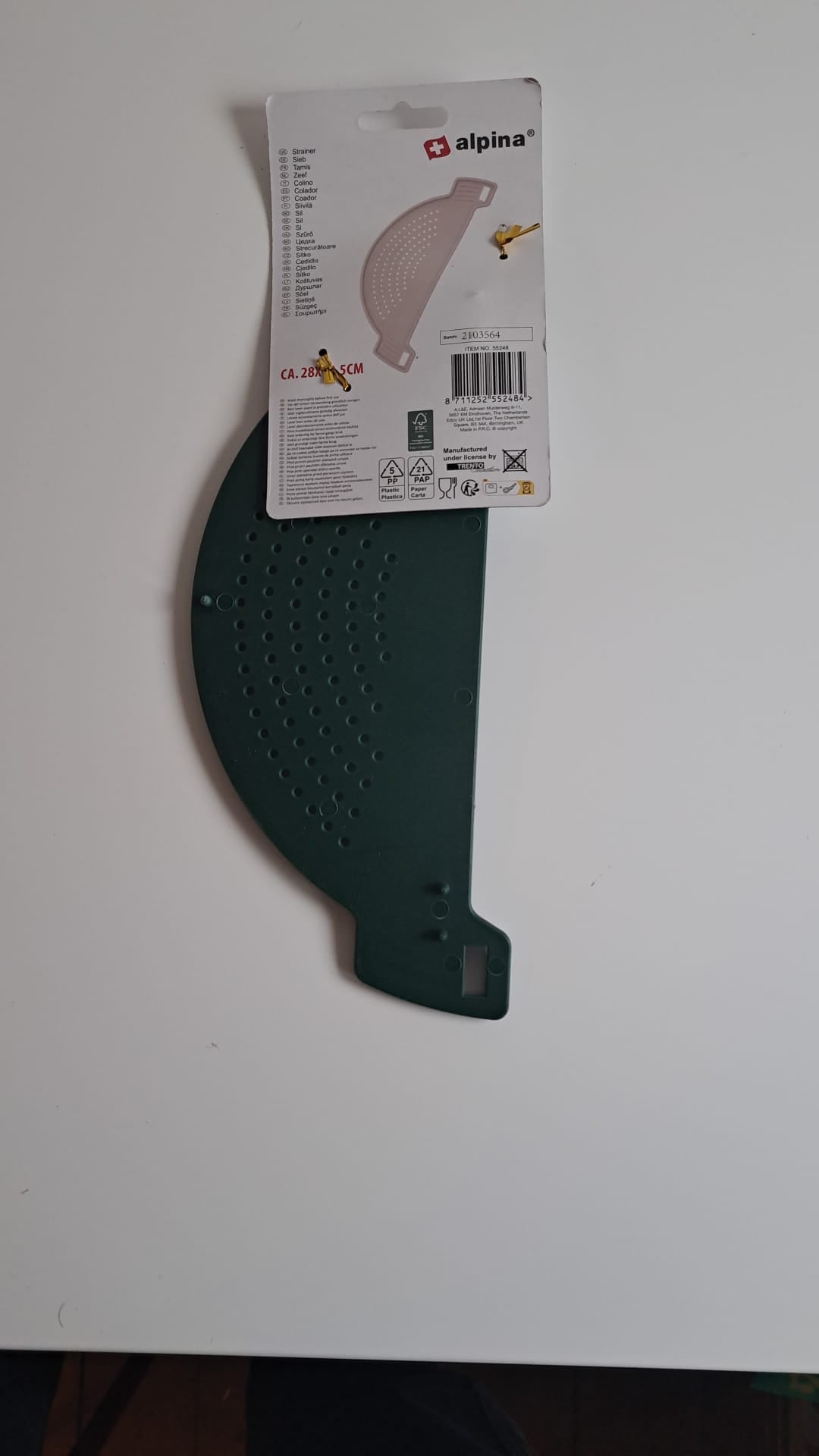 Alpina Sieb Kunststoff rund 28,5x10,5 cm