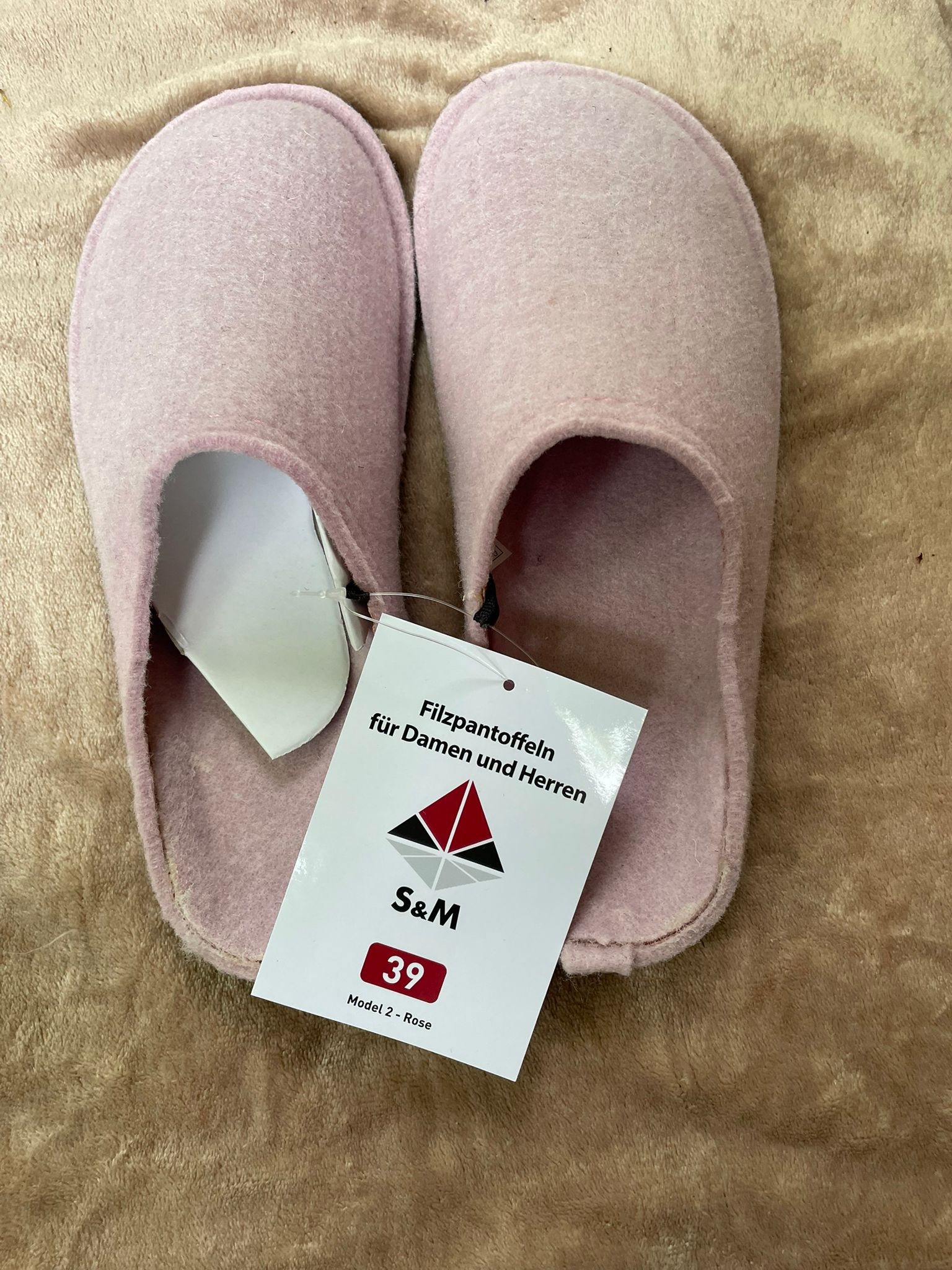 S&M Filzpantoffeln Damen & Herren