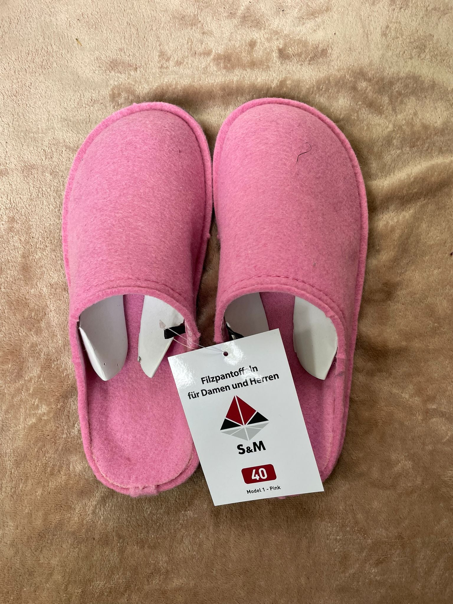 S&M Filzpantoffeln Damen & Herren