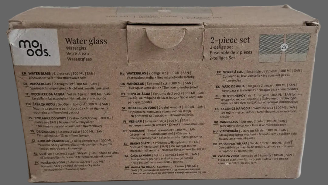 Moods Wasserglas 300 ml 2er-Set