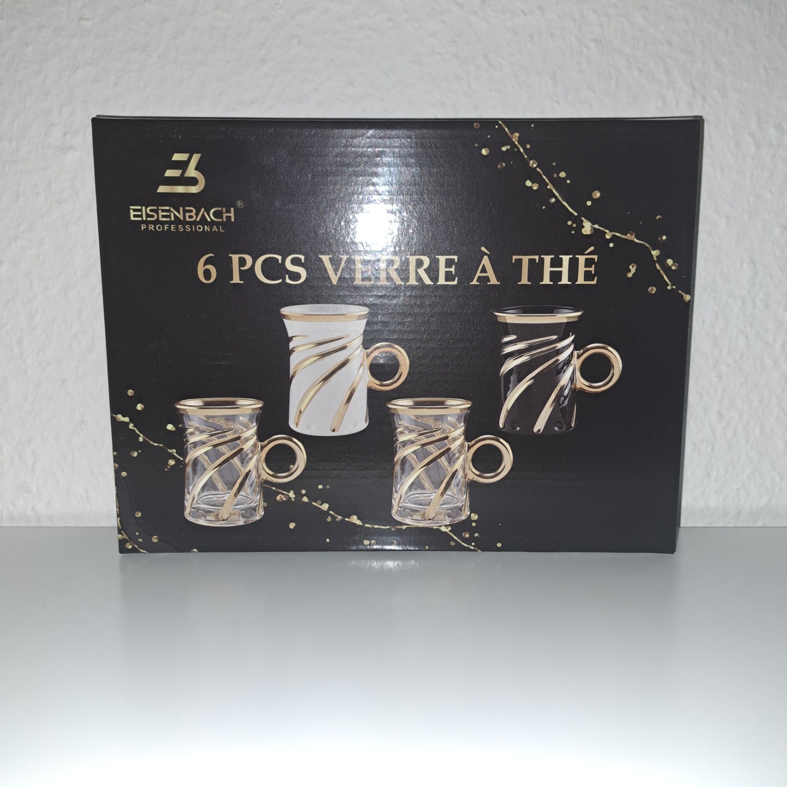 Eisenbach Professional 6er Set Teegläser Schwarz oder Weiß