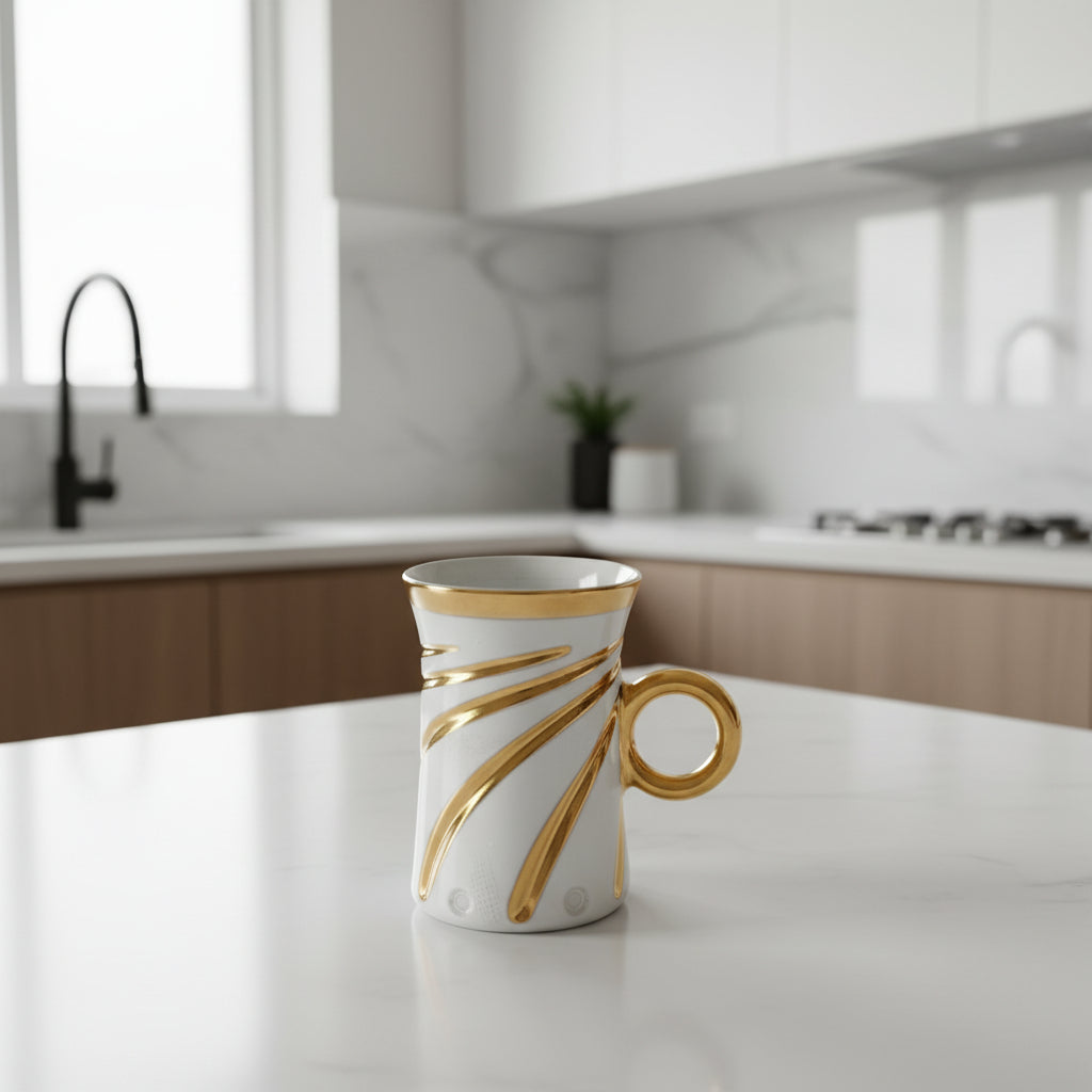 Eisenbach Professional 6er Set Teegläser Schwarz oder Weiß