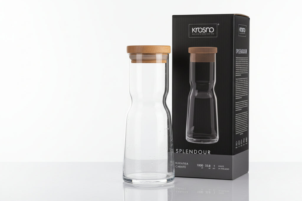 Krosno Glas Karaffe mit Verschluss aus Kork