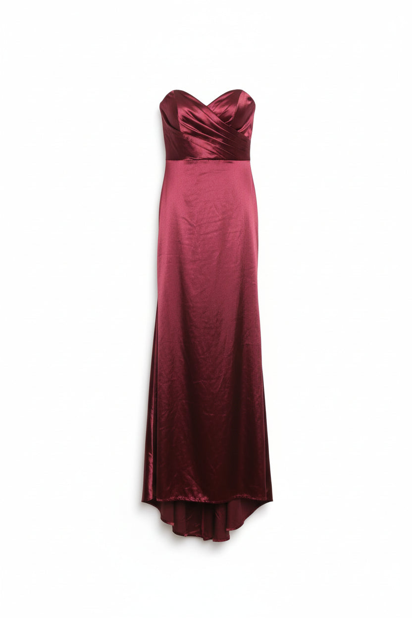 Elegantes Langes Ballkleid mit Taschen Satin A-Line Backless
