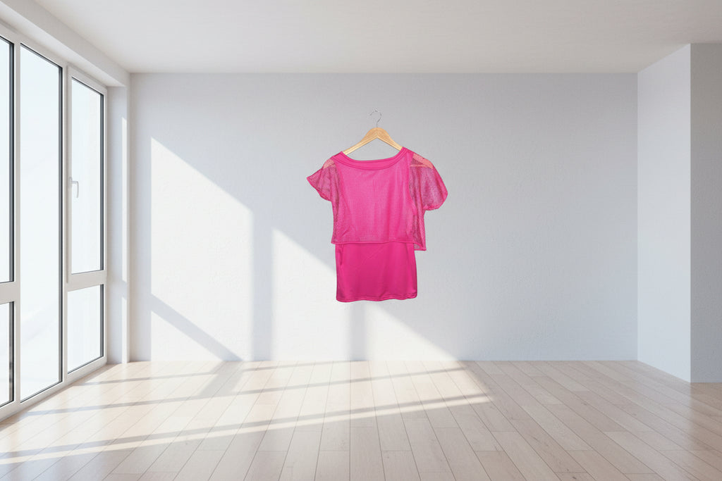 Neon Netz Oberteil Damen 80er 90er Jahre Outfit Netz Party Top